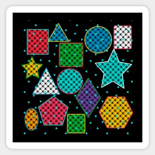 Colored geometric shapes Sticker